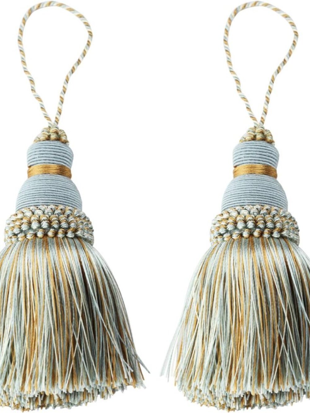 2Pcs Colorful Tassel Key Tassels DIY AccessoriesMix Blue